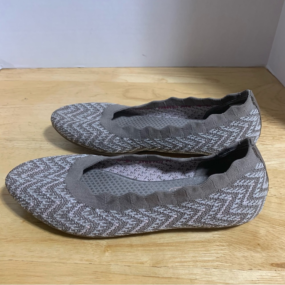 Skechers Cleo 2.0 Like Treasure Flat, Women's Size 7.5 M, Taupe MSRP